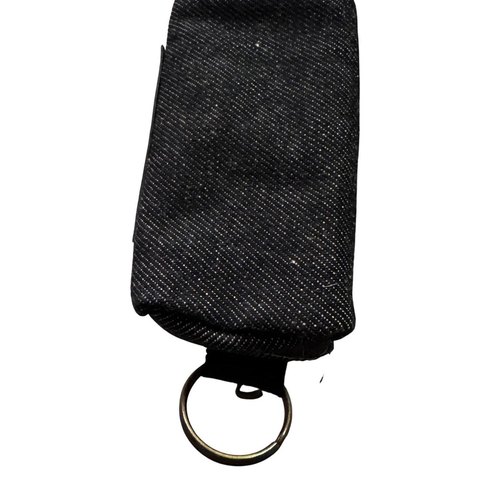 VTG 80s Moschino Denim Mini Pouch & Crossbody Bag Set Why Can't We Live in Peace - Picture 10 of 12